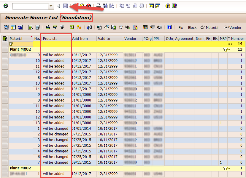 SAP ME05 – Mass Generate Source List | PortSAP Blogging