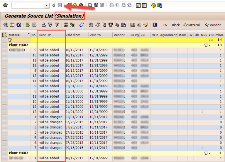 SAP ME05 – Mass Generate Source List | PortSAP Blogging
